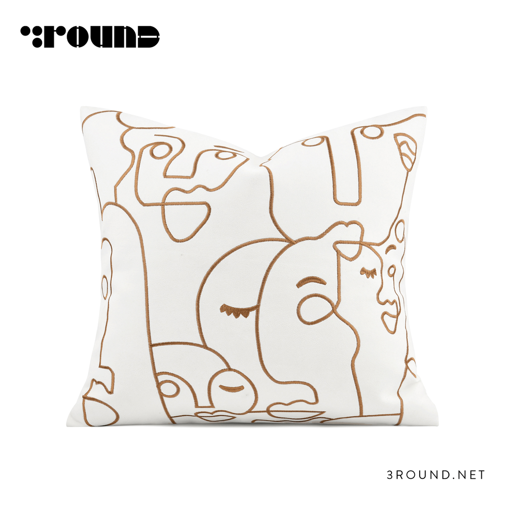 Leather Square Cushion F329