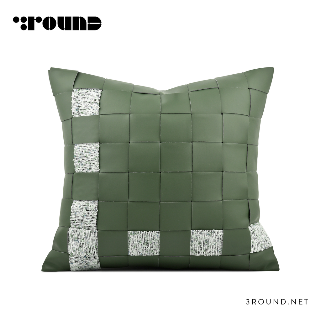 Leather Square Cushion F344