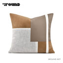 Fabirc and Leather Square Cushion F300