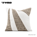 Fabirc and Leather Square Cushion F398