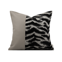 Fabirc and Leather Square Cushion F447