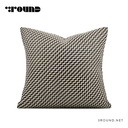 Fabirc and Leather Square Cushion F888