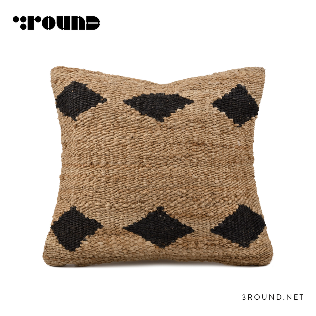 burlap Square Cushion F823