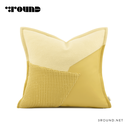 Fabirc and Leather Square Cushion F607