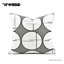 Fabirc and Leather Square Cushion F608