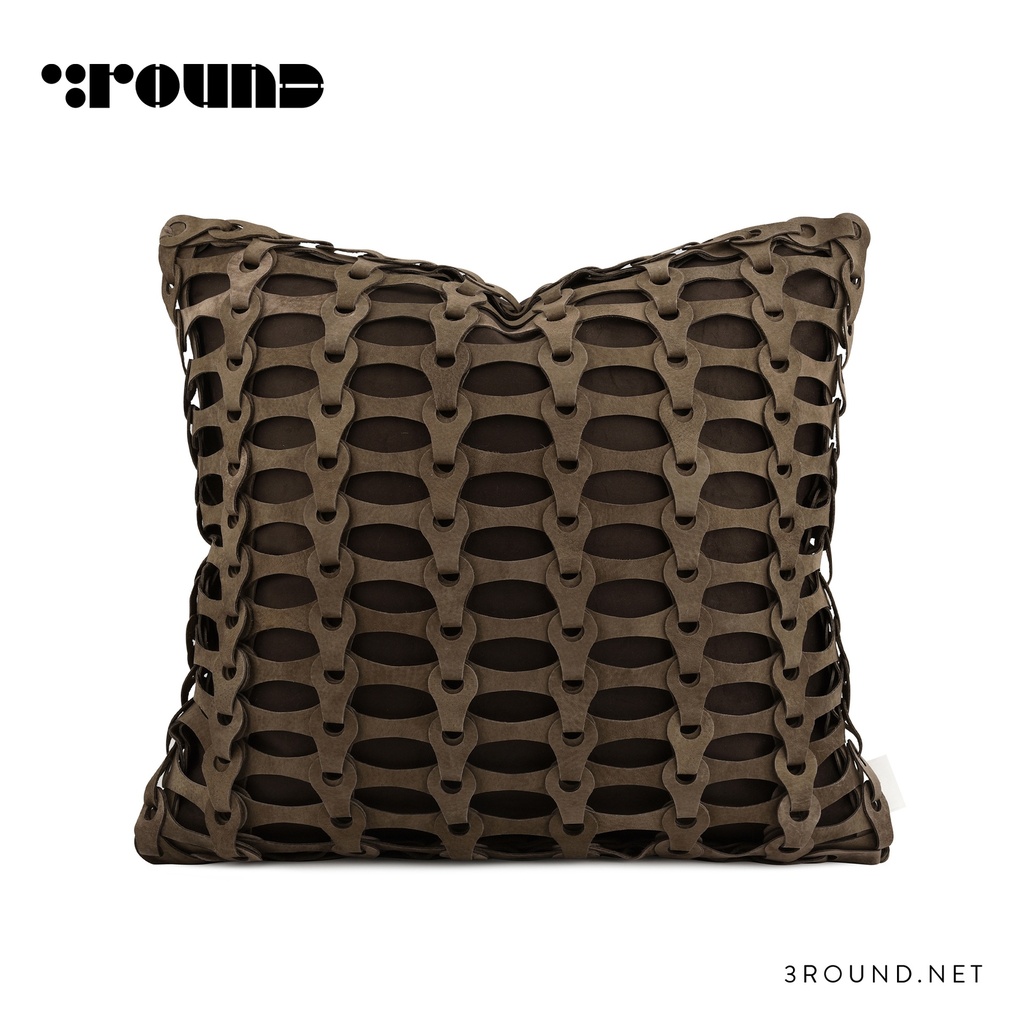 Leather Square Cushion F841