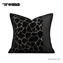 Fabirc and Leather Square Cushion F683