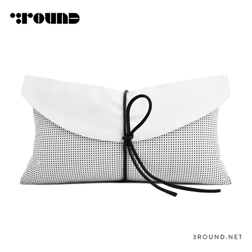 Fabric and Leather Long Cushion Y136
