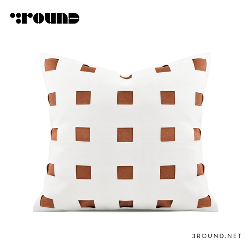 Leather Square Cushion F328