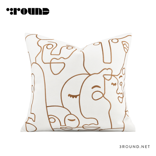 Leather Square Cushion F329