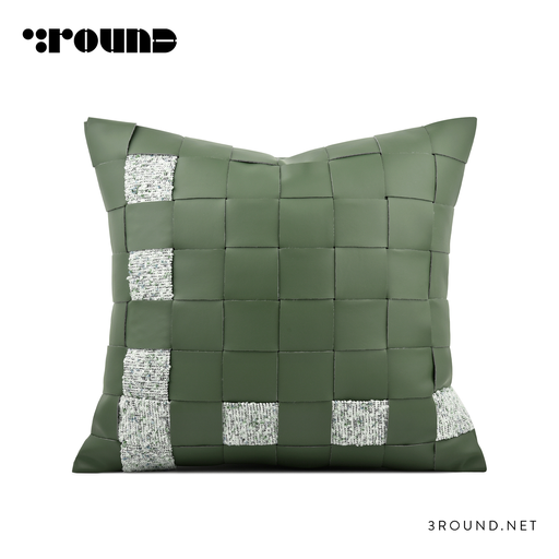 Leather Square Cushion F344