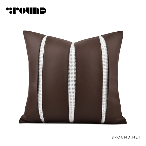 وسادة جلد مع قماش مربعة F409