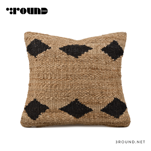 burlap Square Cushion F823